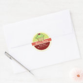 Cupcake met kersen op de top ronde sticker (Envelop)