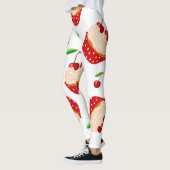 Cupcake Met Kersen Patroon Leggings (Links)