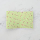 Cupcake met kersen Verjaardag Kaart (Binnen)