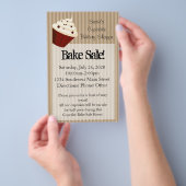 Cupcake met Soft Mocha Stripes Flyer (Hand)