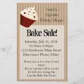 Cupcake met Soft Mocha Stripes Flyer (Voorkant)