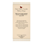 Cupcake met Soft Mocha Stripes Reclamekaart (Voorkant)