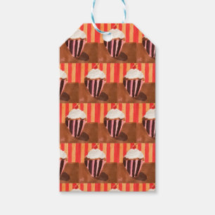 Cupcake met vanille glazuur cadeaulabel