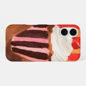 Cupcake met vanille glazuur iPhone 16 hoesje (Achterkant horizontaal)