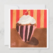 Cupcake met vanille glazuur kaart (Voorkant)