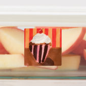 Cupcake met vanille glazuur labels (Aangebracht)