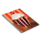 Cupcake met vanille glazuur notitieboek (Rechterzijde)