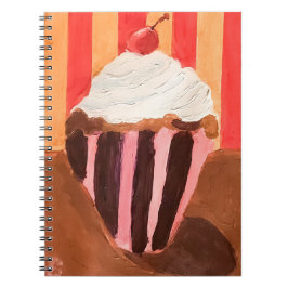 Cupcake met vanille glazuur notitieboek
