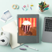 Cupcake met vanille glazuur sticker (iPad Cover)