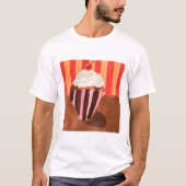 Cupcake met vanille glazuur t-shirt (Voorkant)