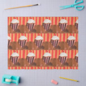 Cupcake met vanille glazuur tissuepapier (Craft)
