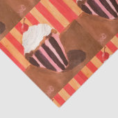 Cupcake met vanille glazuur tissuepapier (Detail)