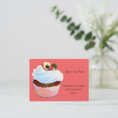 Cupcake met Visitekaartje van Pansy (Staand voorkant)