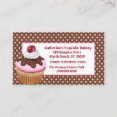 Cupcake met Visitekaartjes van kersen (Voorkant)