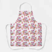 Cupcake & Mixer Witte Keuken Schort (Voorkant)