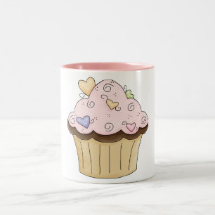 Cupcake-mok Tweekleurige Koffiemok