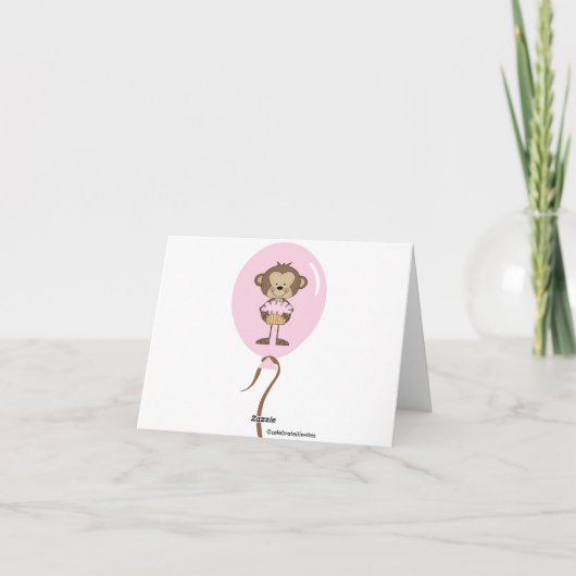 Cupcake MonkeyBedankt Bedankkaart (Achterkant)