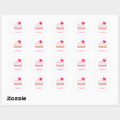 Cupcake Name Drop Ronde Sticker (Vel)