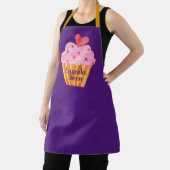 Cupcake NAME op aangepast platform waterverf Schort (Insitu)