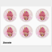 Cupcake (Nederland) of Taartje (België) Ronde Sticker (Vel)