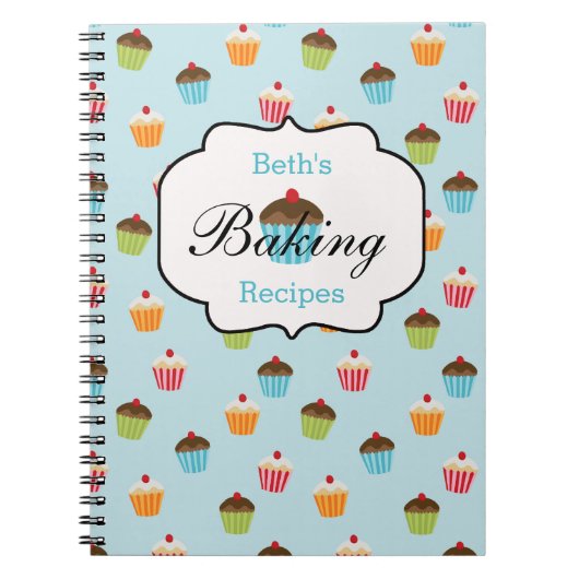 Cupcake Notitieboek voor gepersonaliseerd bakken (Voorkant)