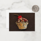 Cupcake notitiekaart notitiekaartje (Voorkant / Achterkant in situ)