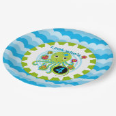 Cupcake Octopus 4th Birthday Paper Borden Papieren Bordje (Gekanteld)