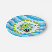 Cupcake Octopus 6th Birthday Paper Borden Papieren Bordje (Gekanteld)