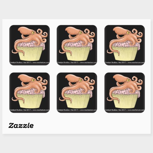 Cupcake octopus Stickers (Vel)