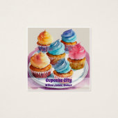 Cupcake of Bakkerij Visitekaartje (Voorkant)
