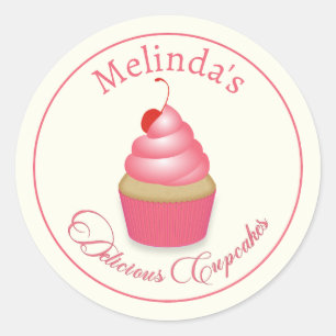 Cupcake- of gebakken goedronde stickers