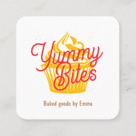 Cupcake of koekje vierkante visitekaartje
