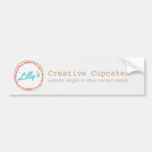 Cupcake of koekjesdecorateur bumpersticker (Voorkant)