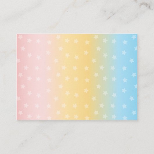 Cupcake- of staafmoffelkaarten voor Baby Informatiekaartje (Achterkant)