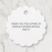 Cupcake of Stud Muffin Gender onthullen Bedankjes Labels (Achterkant)