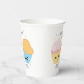 Cupcake of Stud Muffin Gender onthullen Papieren Bekers (Rechts)