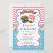 Cupcake of Stud Muffin Gender Reopenbaarmakingsuit Kaart (Voorkant)