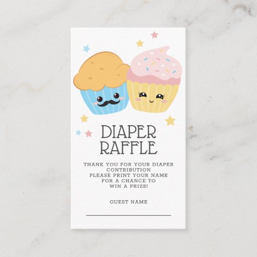 Cupcake of Stud Muffin Informatiekaartje (Voorkant)