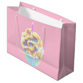 Cupcake om te vieren groot cadeauzakje (Voorkant Gekanteld)