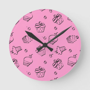Cupcake omlijnt wandklok