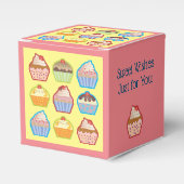 Cupcake-ontwerp Bedankdoosjes (Voorkant Zijde)