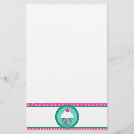 Cupcake-ontwerp Briefpapier (Voorkant)