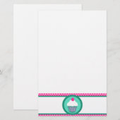 Cupcake-ontwerp Briefpapier (Voorkant / Achterkant)