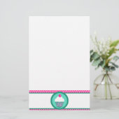 Cupcake-ontwerp Briefpapier (Staand voorkant)
