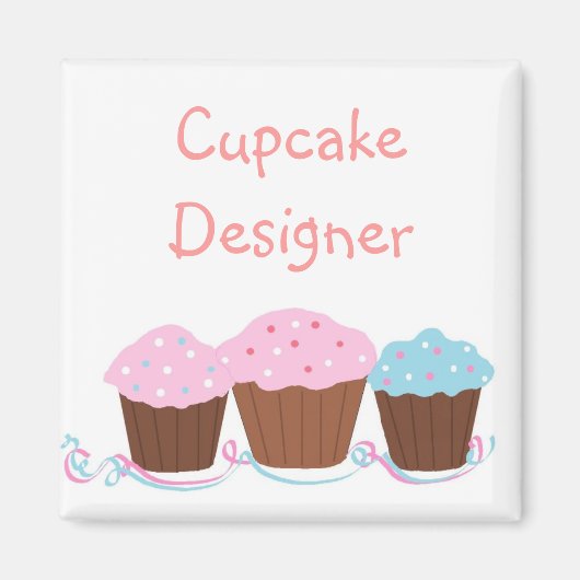 Cupcake Ontwerper Magneet (Voorkant)