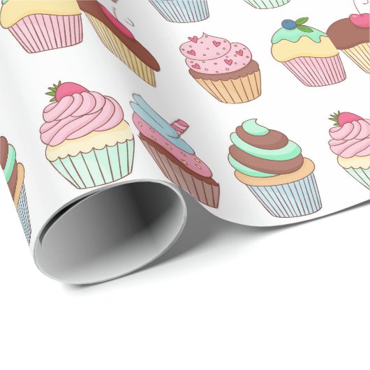 Cupcake-opvulpapier Cadeaupapier (Rol Hoek)