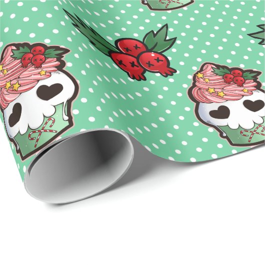 Cupcake-opvulpapier voor de schedel cadeaupapier (Rol Hoek)