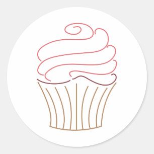 Cupcake-overzicht Ronde Sticker