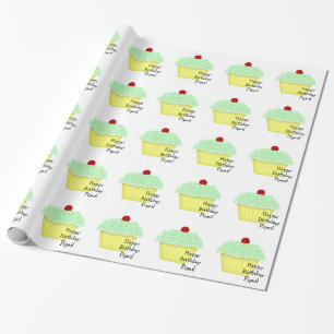 Cupcake Papier voor aangepaste naam ompakken