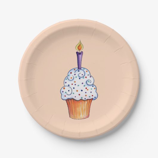 Cupcake Papieren Bordje (Voorkant)
